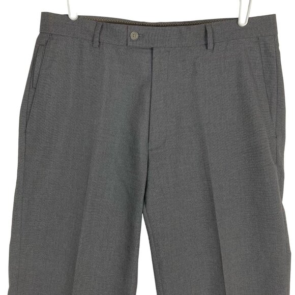 1926 Originals Men's Grey Pants Size 36x32 Straight Fit Flat Front Slash Pockets - Picture 4 of 12